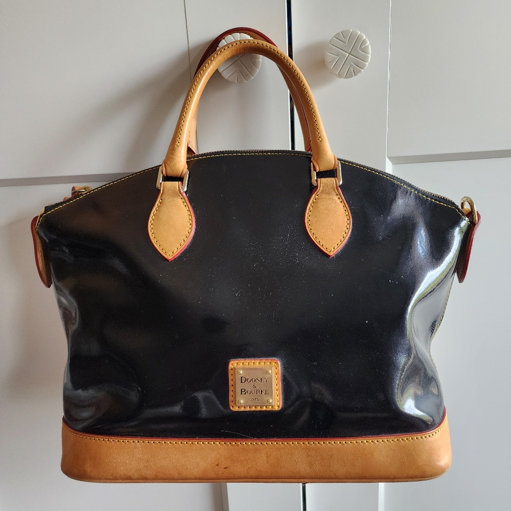 Dooney & Bourke patent leather domed satchel